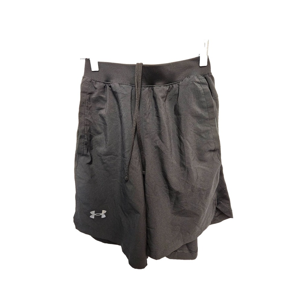 Women's Under Armour Shorts Small With Lining-Black with mesh and logo-excellant